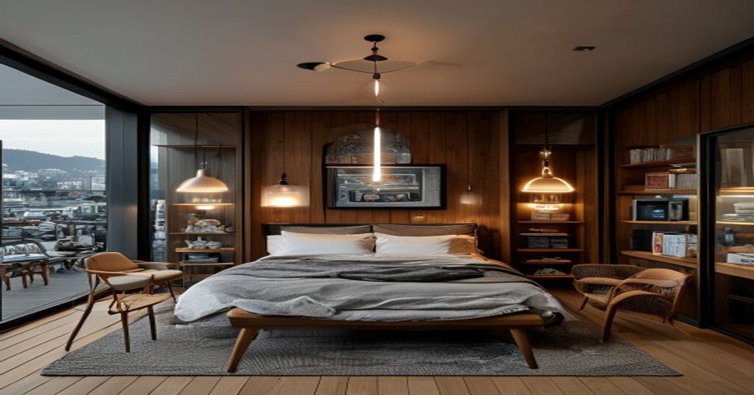 Butik Otel Tarzı Yatak Odası Aydınlatması